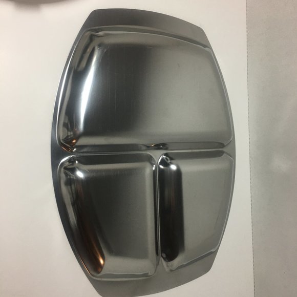 Vintage Danish Stainless Three Compartment Tray - Picture 11 of 15